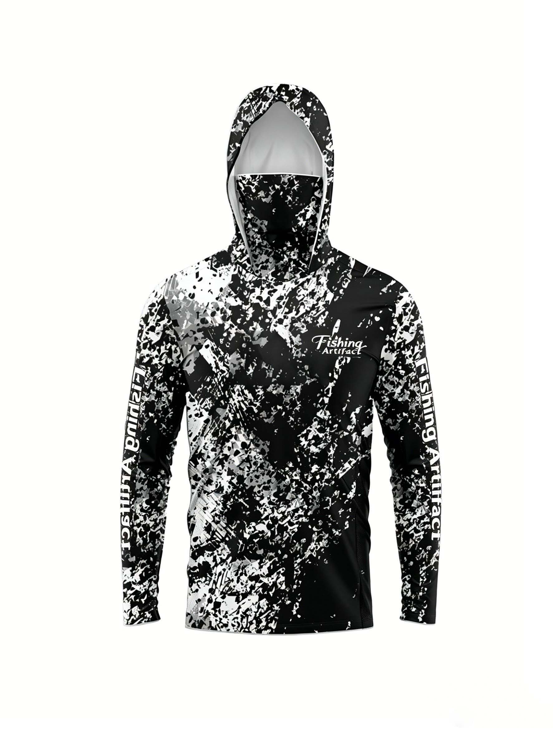 Fishing Mask Sun Protection - Men Summer 3D‑Printed Fishing Hoodie With