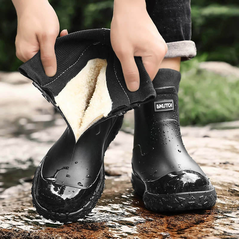 Men Winter Waterproof Rain Boo - Fishing Boots 评论和价格