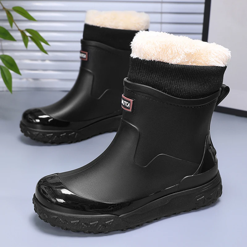 Men Winter Waterproof Rain Boo - Fishing Boots 评论和价格