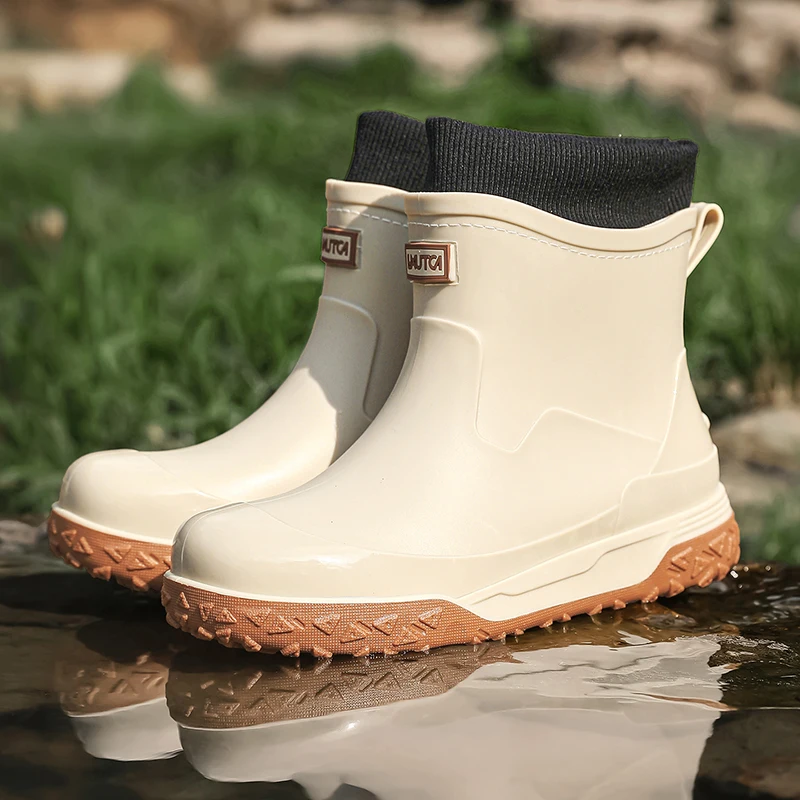 Men Winter Waterproof Rain Boo - Fishing Boots 评论和价格
