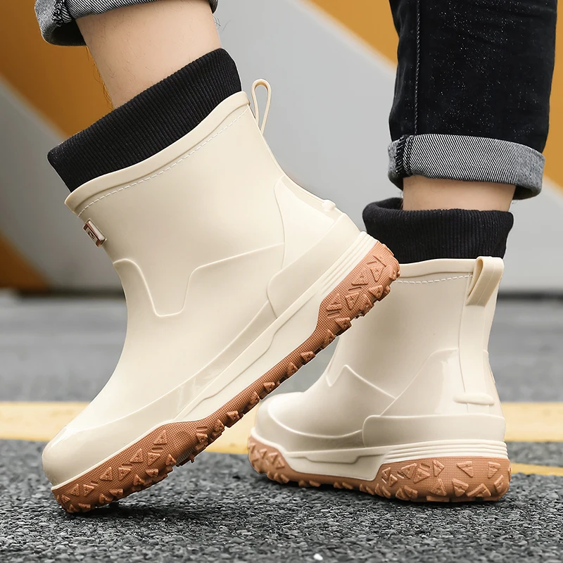 Men Winter Waterproof Rain Boo - Fishing Boots 评论和价格