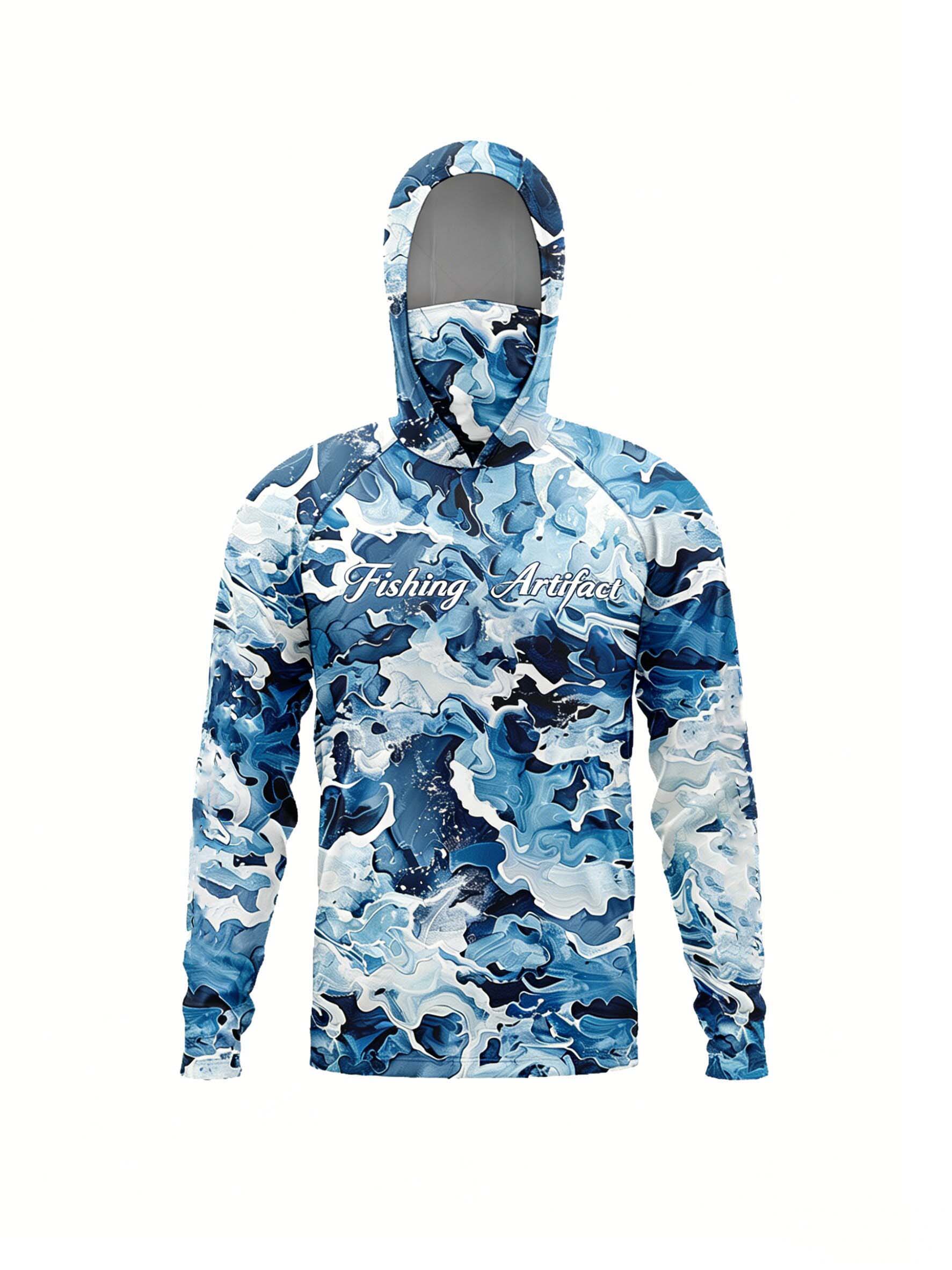 Men Summer 3D‑Printed Fishing  - Fishing Mask Sun Protection 评论和价格