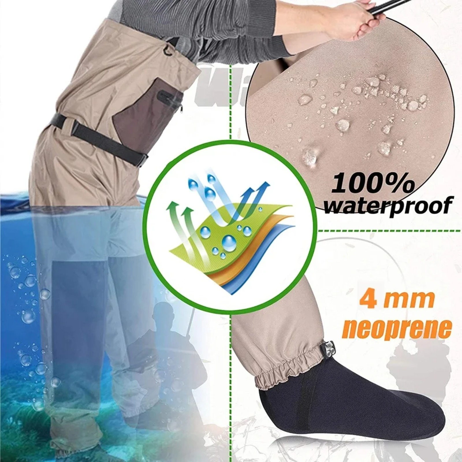 Goture Men Women Breathable Ch - Fishing Waders 评论和价格